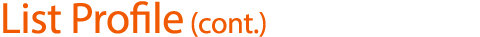 List Profile (cont )